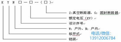 鎧裝式高壓開關(guān)柜型號(hào)參數(shù)